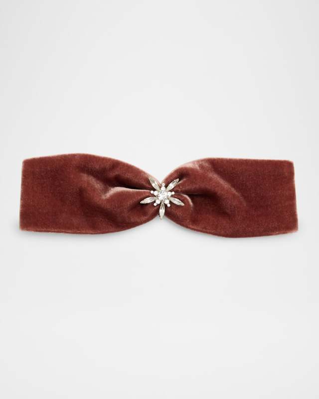 Avril Crystal Velvet Wrap Headband